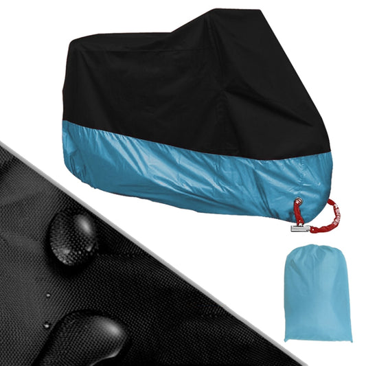 190T Motorcycle Rain Covers Dustproof Rain UV Resistant Dust Prevention Covers, Size: XXL(Black and Light Blue) - Protective Gear by buy2fix | Online Shopping UK | buy2fix
