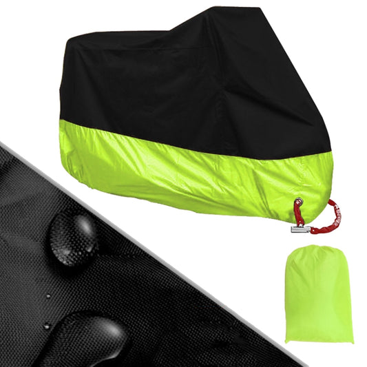 190T Motorcycle Rain Covers Dustproof Rain UV Resistant Dust Prevention Covers, Size: XXL(Black and Fluorescence Green) - Protective Gear by buy2fix | Online Shopping UK | buy2fix