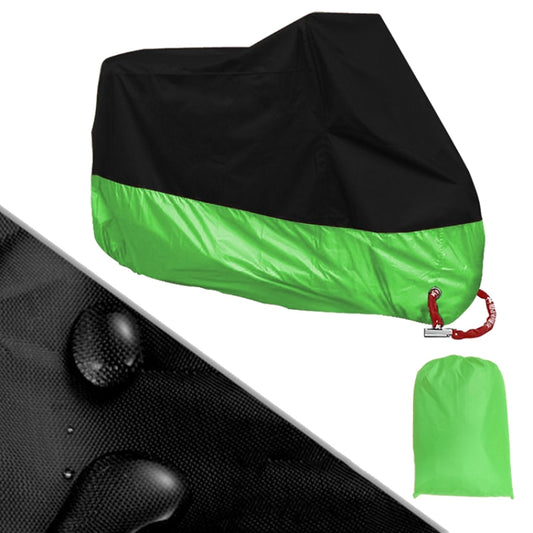 190T Motorcycle Rain Covers Dustproof Rain UV Resistant Dust Prevention Covers, Size: XXL(Black and Green) - Protective Gear by buy2fix | Online Shopping UK | buy2fix