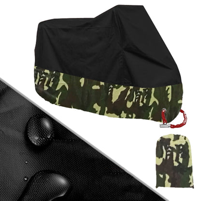 190T Motorcycle Rain Covers Dustproof Rain UV Resistant Dust Prevention Covers, Size: XXXL(Black Camouflage) - Protective Gear by buy2fix | Online Shopping UK | buy2fix