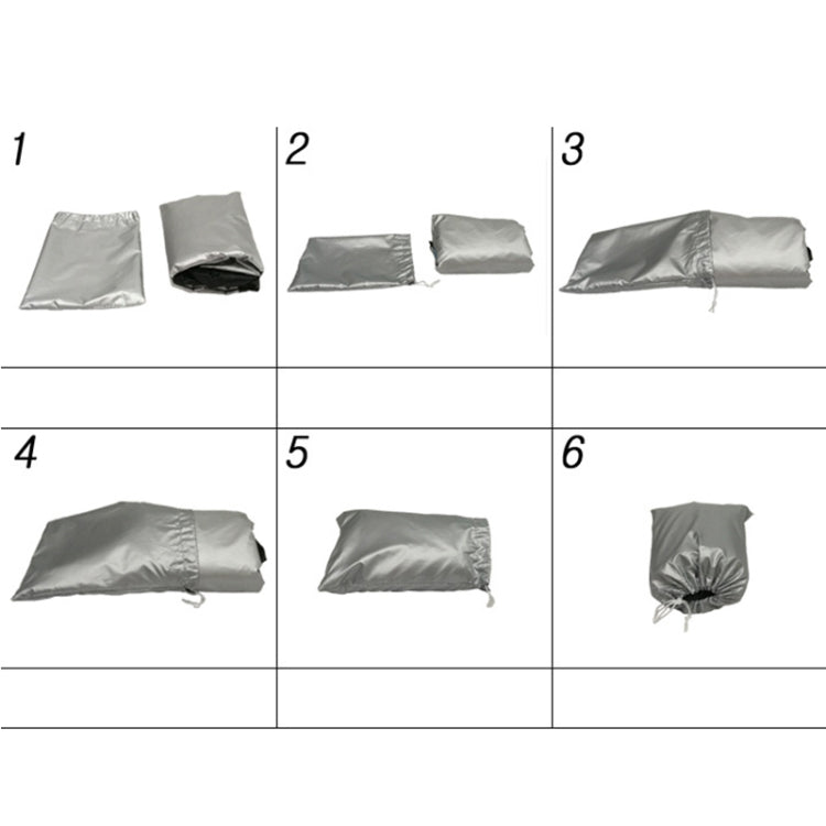 190T Motorcycle Rain Covers Dustproof Rain UV Resistant Dust Prevention Covers, Size: XL(Black and Silver) - Protective Gear by buy2fix | Online Shopping UK | buy2fix