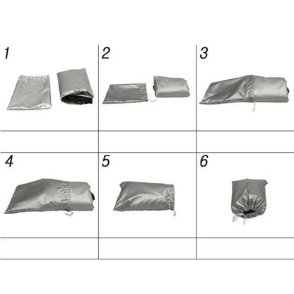 190T Motorcycle Rain Covers Dustproof Rain UV Resistant Dust Prevention Covers, Size: XL(Black and Silver) - Protective Gear by buy2fix | Online Shopping UK | buy2fix