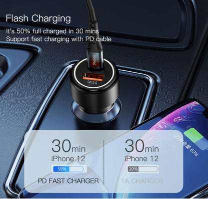 Yesido Y42 PD+QC3.0 Car Charger Cigarette Lighter 42W Fast Charger(Black) - Car Charger by Yesido | Online Shopping UK | buy2fix