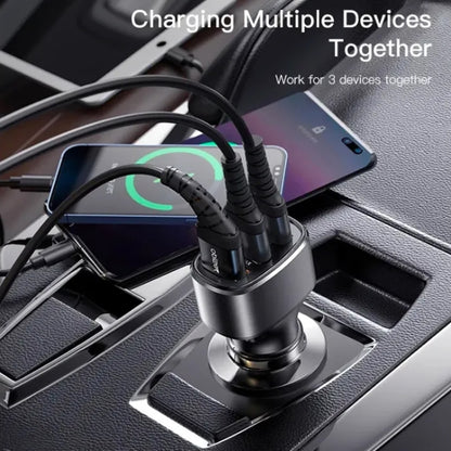 Yesido Y46 42W 3 USB Port Car Fast Charger(Black) - Car Charger by Yesido | Online Shopping UK | buy2fix