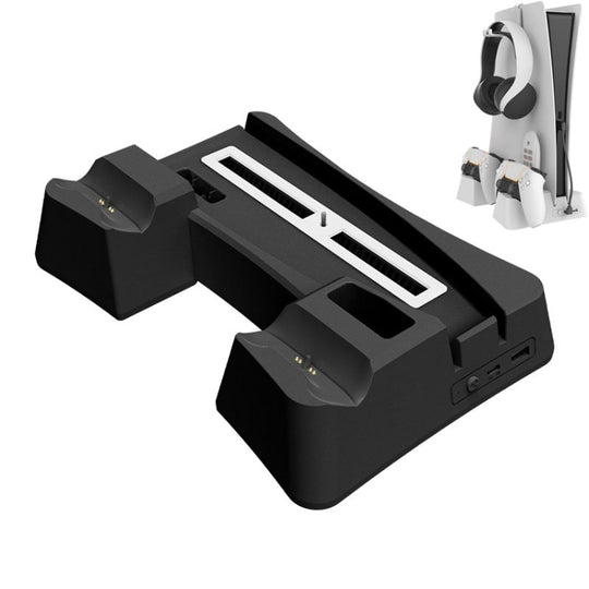 Iplay HBP-351 For Sony PS5 Digital Version Host Cooling Base Bracket Multifunctional Handle Charging Stand(Black)