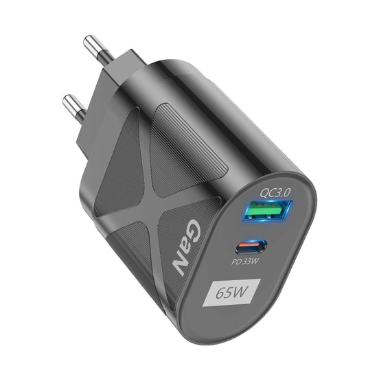 65W GAN PD + QC3.0 Fast Charger Phone Notebook Computer Universal Charging Head, Plug: EU Plug Black - USB Charger by buy2fix | Online Shopping UK | buy2fix