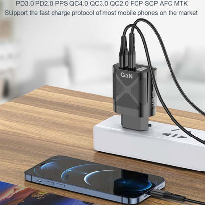 65W GAN PD + QC3.0 Fast Charger Phone Notebook Computer Universal Charging Head, Plug: AU Plug White by buy2fix