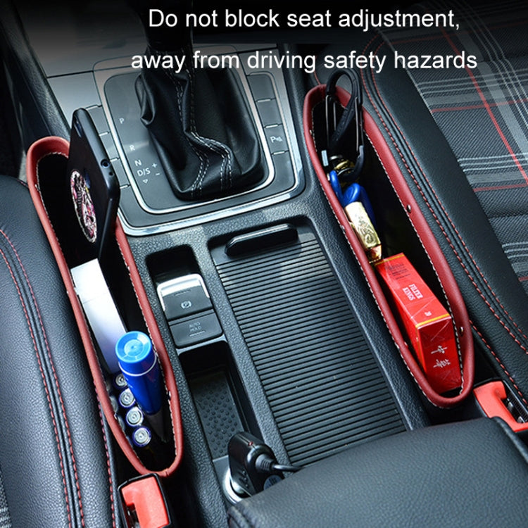 Car Seat Gap Leak-Proof Debris Mobile Phone Storage Box(Black) by buy2fix