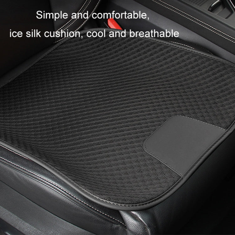 Car Seat Without Backrest Ice Silk Cushion(Black) by buy2fix