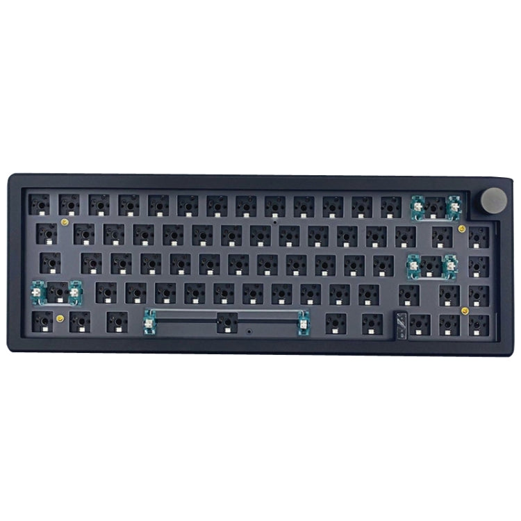 67 Keys Three-mode Customized DIY With Knob Mechanical Keyboard Kit Supports Hot Plug RGB Backlight, Color: Black - Other by buy2fix | Online Shopping UK | buy2fix