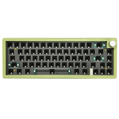 67 Keys Three-mode Customized DIY With Knob Mechanical Keyboard Kit Supports Hot Plug RGB Backlight, Color: Green by buy2fix