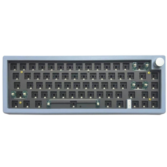 67 Keys Three-mode Customized DIY With Knob Mechanical Keyboard Kit Supports Hot Plug RGB Backlight, Color: Blue by buy2fix