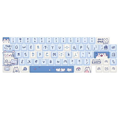 66 Keys 5-sided Heat Rise PBT Personalized Keycaps(Blue) by buy2fix
