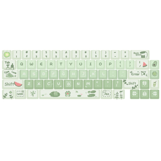 66 Keys 5-sided Heat Rise PBT Personalized Keycaps(Green) by buy2fix