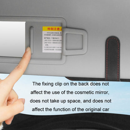 Car Sun Visor Multifunctional Glasses Case Card Storage Bracket(Mocha Brown) by buy2fix