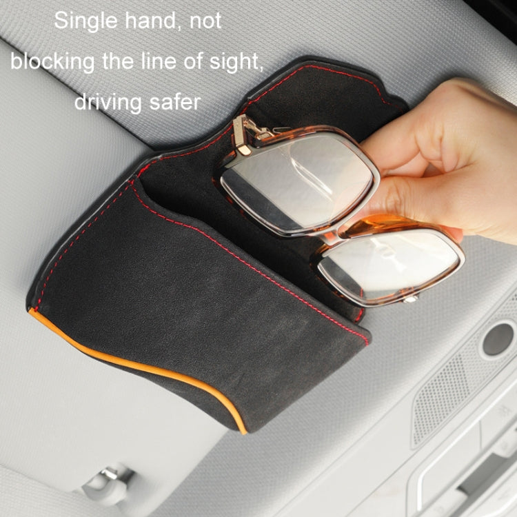 Car Sun Visor Multifunctional Glasses Case Card Storage Bracket(Black) by buy2fix