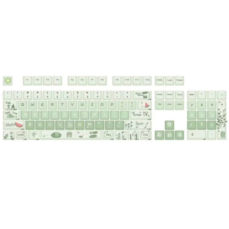148 Keys MDA Height 5-sided Heat Rise PBT Mechanical Keyboard Keycaps(Green) by buy2fix
