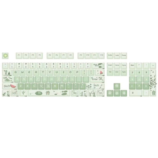 148 Keys MDA Height 5-sided Heat Rise PBT Mechanical Keyboard Keycaps(Green) by buy2fix