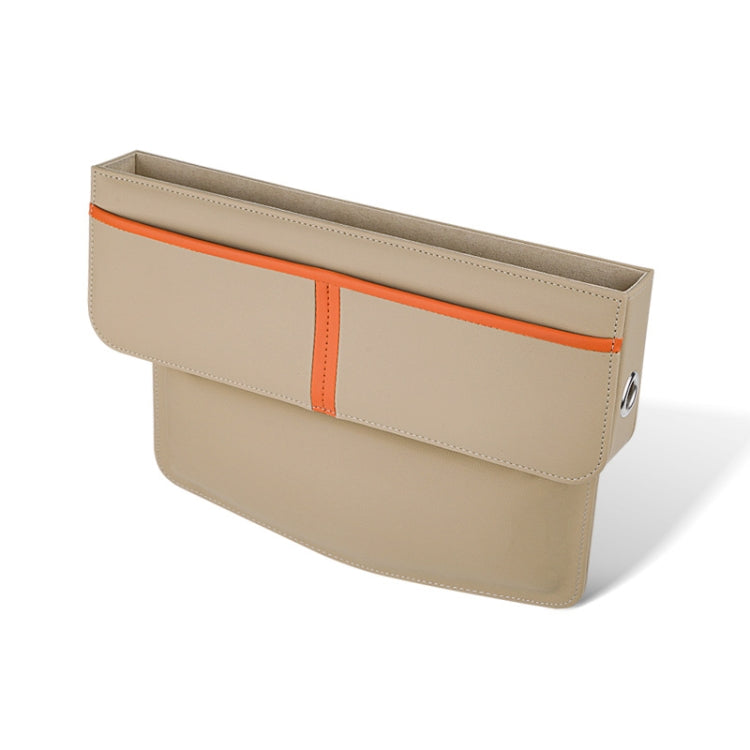 Leather Car Seat Gap Multifunctional Storage Box(Beige) by buy2fix