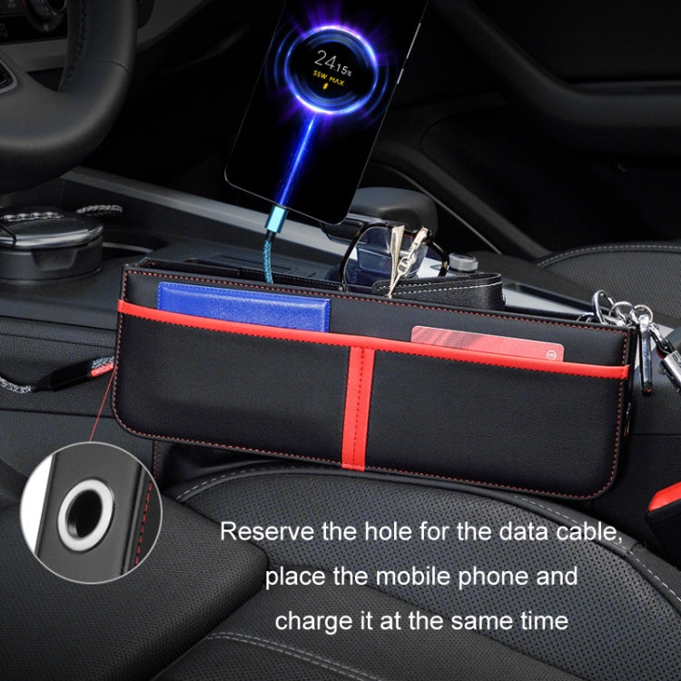 Leather Car Seat Gap Multifunctional Storage Box(Black) by buy2fix
