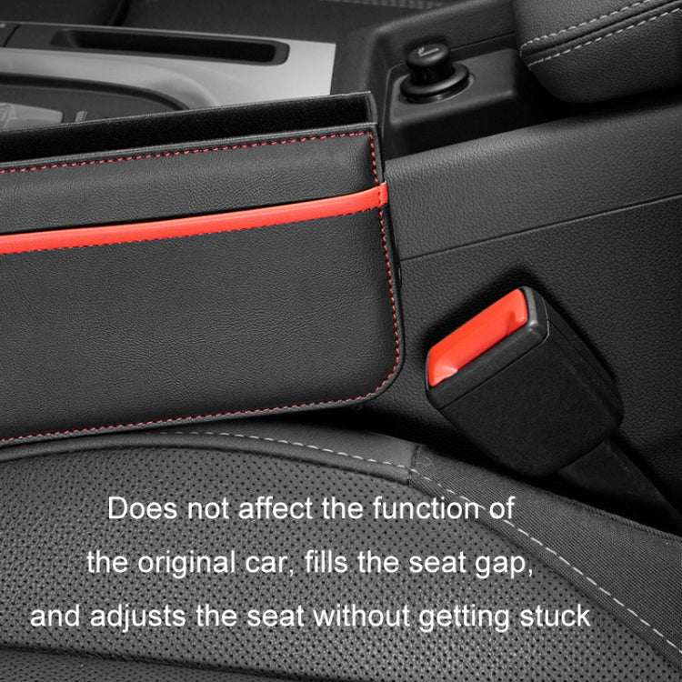 Leather Car Seat Gap Multifunctional Storage Box(Black) by buy2fix