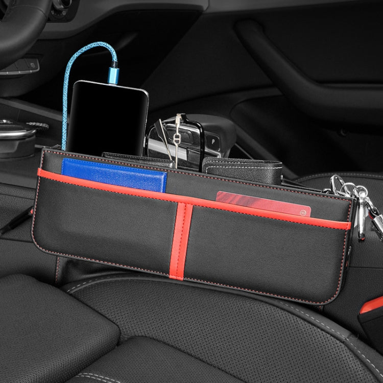 Leather Car Seat Gap Multifunctional Storage Box(Black) by buy2fix