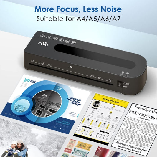 FN333 A4 Photo Laminating Machine With Hot And Cold Mode, Size: Set 3(EU Plug) by buy2fix