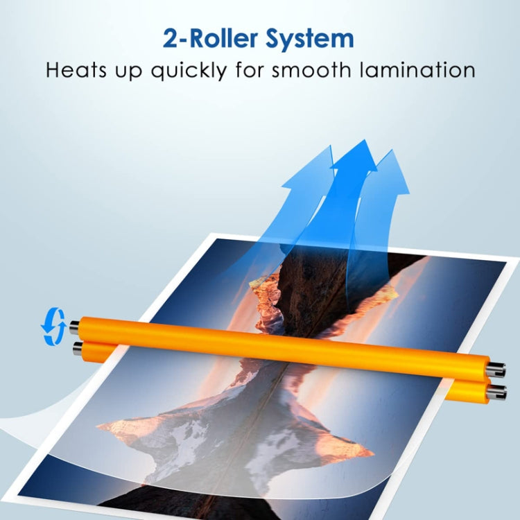 FN333 A4 Photo Laminating Machine With Hot And Cold Mode, Size: Set 3(UK Plug) by buy2fix