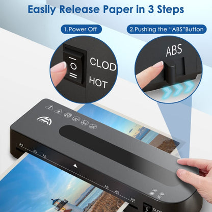 FN333 A4 Photo Laminating Machine With Hot And Cold Mode, Size: Set 4(EU Plug) by buy2fix