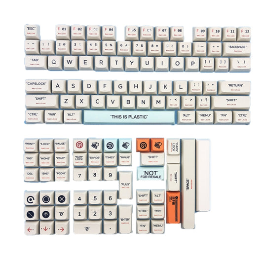 Plastic 128 Keys Sublimation Mechanical Keyboard PBT Keycaps by buy2fix