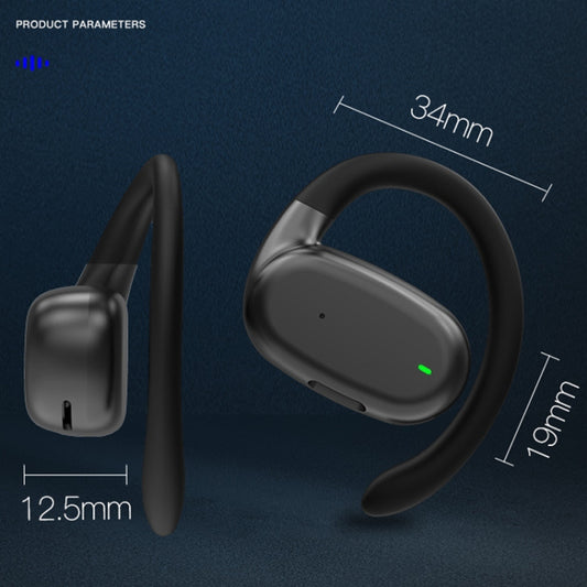 Hanging Ear External Sound Single Ear Stereo Bluetooth Earphone(Black) - Bluetooth Earphone by buy2fix | Online Shopping UK | buy2fix