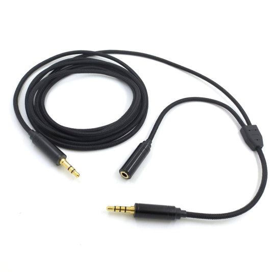 3.5mm Voice Party Live Recording Audio Cable Mobile Game Projection Computer Chat Link Cable(Black) by buy2fix