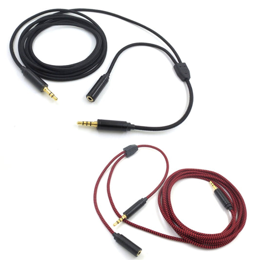 3.5mm Voice Party Live Recording Audio Cable Mobile Game Projection Computer Chat Link Cable(Black) by buy2fix