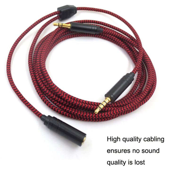 3.5mm Voice Party Live Recording Audio Cable Mobile Game Projection Computer Chat Link Cable(Red Black) - Headset Accessories by buy2fix | Online Shopping UK | buy2fix
