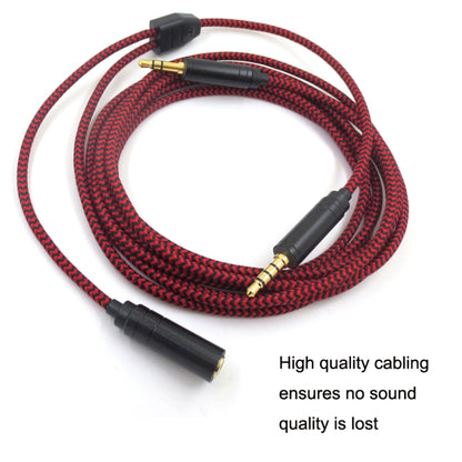 3.5mm Voice Party Live Recording Audio Cable Mobile Game Projection Computer Chat Link Cable(Red Black) - Headset Accessories by buy2fix | Online Shopping UK | buy2fix