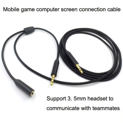 3.5mm Voice Party Live Recording Audio Cable Mobile Game Projection Computer Chat Link Cable(Red Black) - Headset Accessories by buy2fix | Online Shopping UK | buy2fix