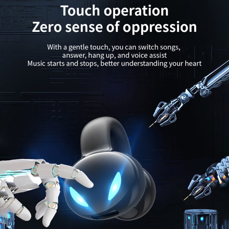 Clip Ear Stereo External Sound Without Hurting Ear Business Sports Model Bluetooth Earphones(Black) by buy2fix