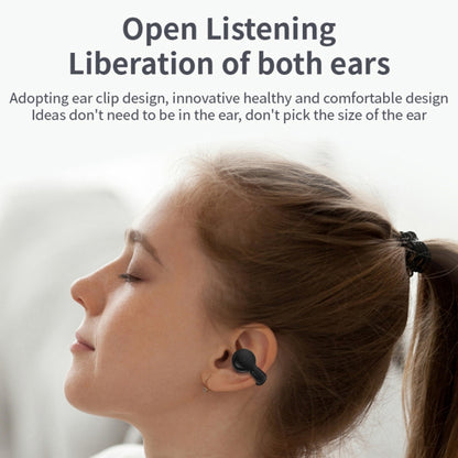 Clip Ear Stereo External Sound Without Hurting Ear Business Sports Model Bluetooth Earphones(Grey) - Bluetooth Earphone by buy2fix | Online Shopping UK | buy2fix