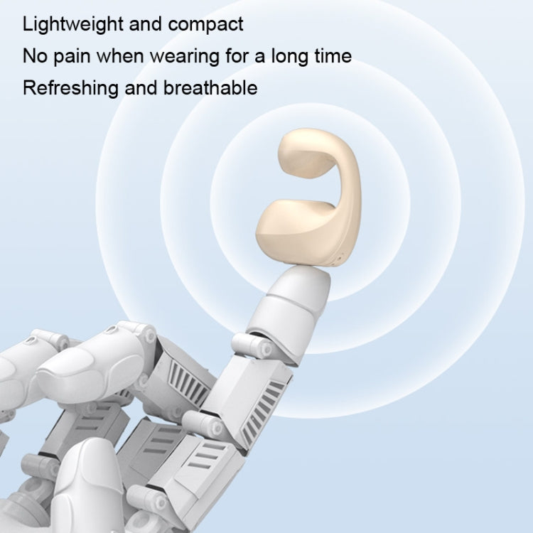 Single Ear Bone Conduction Bluetooth Earphone In-Ear Wearable Running Sports Mini(White) by buy2fix