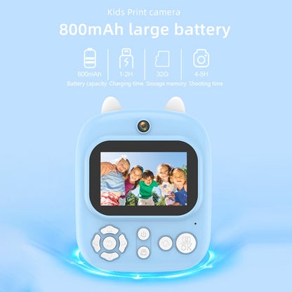 1200W Pixel  2.4 Inch Display Children Print Instant Camera Standard Pink - Children Cameras by buy2fix | Online Shopping UK | buy2fix