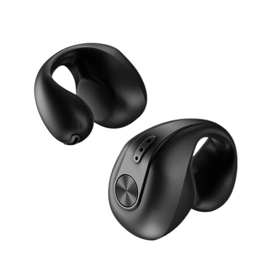Dual Ear Bone Conduction Wireless Bluetooth Earphones Ear Clip Wear Mini Sport(Black) - Bluetooth Earphone by buy2fix | Online Shopping UK | buy2fix