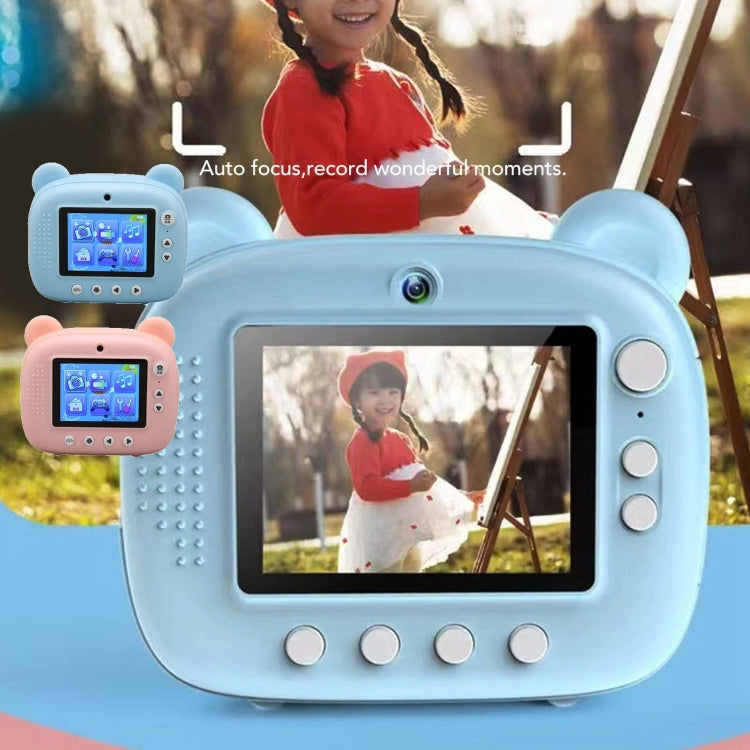 Children Instant Print Camera 1080P 2.4-Inch IPS Screen Dual Lens Photography Camera(Blue) - Children Cameras by buy2fix | Online Shopping UK | buy2fix