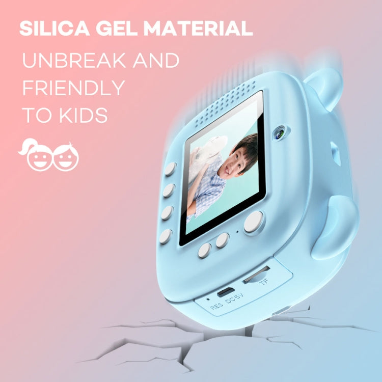 Children Instant Print Camera 1080P 2.4-Inch IPS Screen Dual Lens Photography Camera(Blue) - Children Cameras by buy2fix | Online Shopping UK | buy2fix
