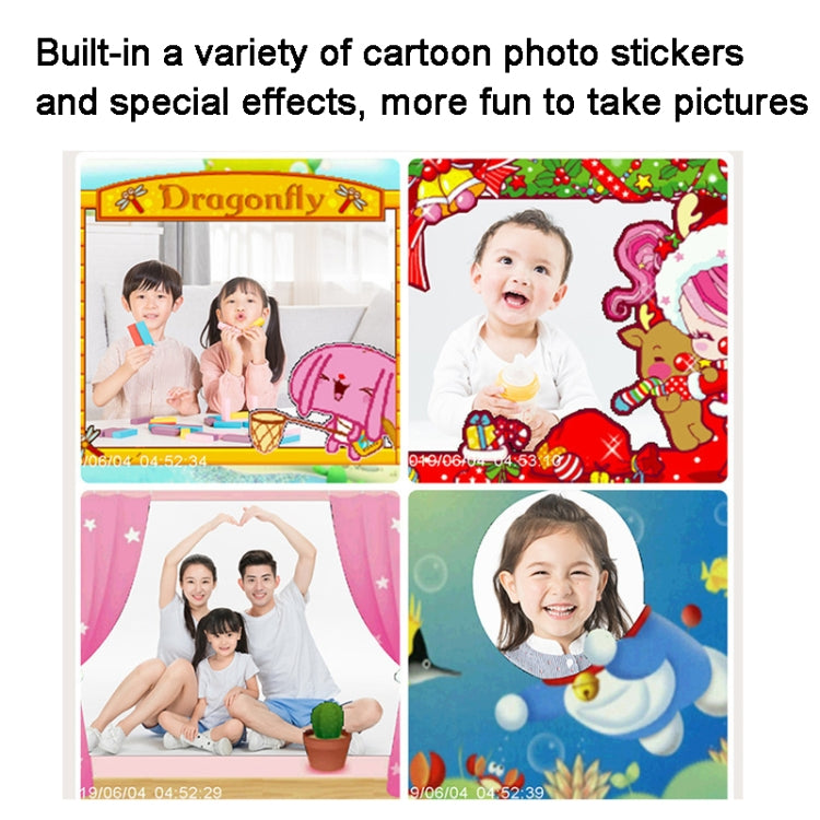 Children Instant Print Camera 1080P 2.4-Inch IPS Screen Dual Lens Photography Camera(Blue) - Children Cameras by buy2fix | Online Shopping UK | buy2fix