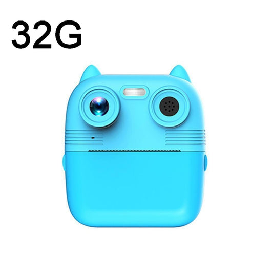 1080P Instant Print Camera 2.8-inch IPS Screen Front and Rear Dual Lens Kids Camera, Spec: Blue+32G Card - Children Cameras by buy2fix | Online Shopping UK | buy2fix