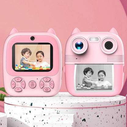 1080P Instant Print Camera 2.8-inch IPS Screen Front and Rear Dual Lens Kids Camera, Spec: Blue+32G Card - Children Cameras by buy2fix | Online Shopping UK | buy2fix