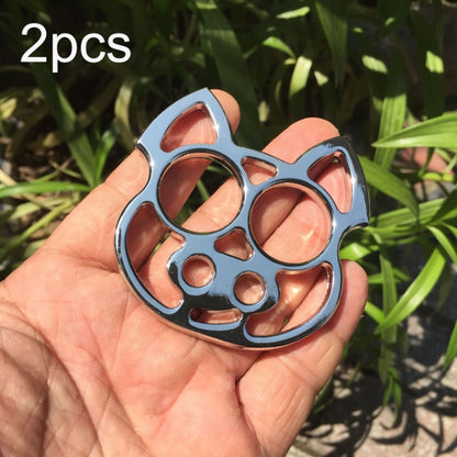 2pcs Cartoon Pig Self-Defense KeyChain Fist Gloves Finger Buckle Emergency Window Breaker(Silver) by buy2fix