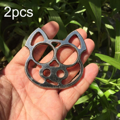 2pcs Cartoon Pig Self-Defense KeyChain Fist Gloves Finger Buckle Emergency Window Breaker(Black) by buy2fix