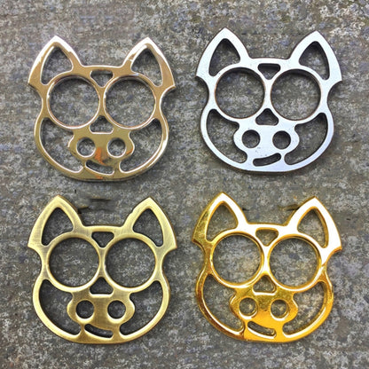 2pcs Cartoon Pig Self-Defense KeyChain Fist Gloves Finger Buckle Emergency Window Breaker(Gold) by buy2fix