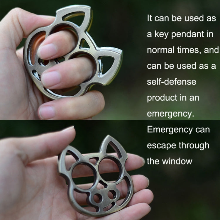 2pcs Cartoon Pig Self-Defense KeyChain Fist Gloves Finger Buckle Emergency Window Breaker(Silver) by buy2fix